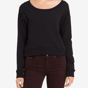Calvin Klein Jeans Crop Lace-Up Sweatshirt Size M
